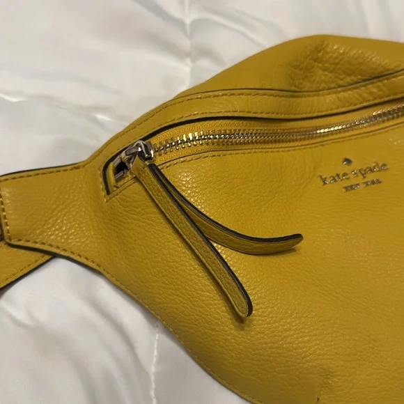 Kate Spade Jackson Leather Belt Bag Fanny Pack Gold Yarrow - Picture 4 of 6